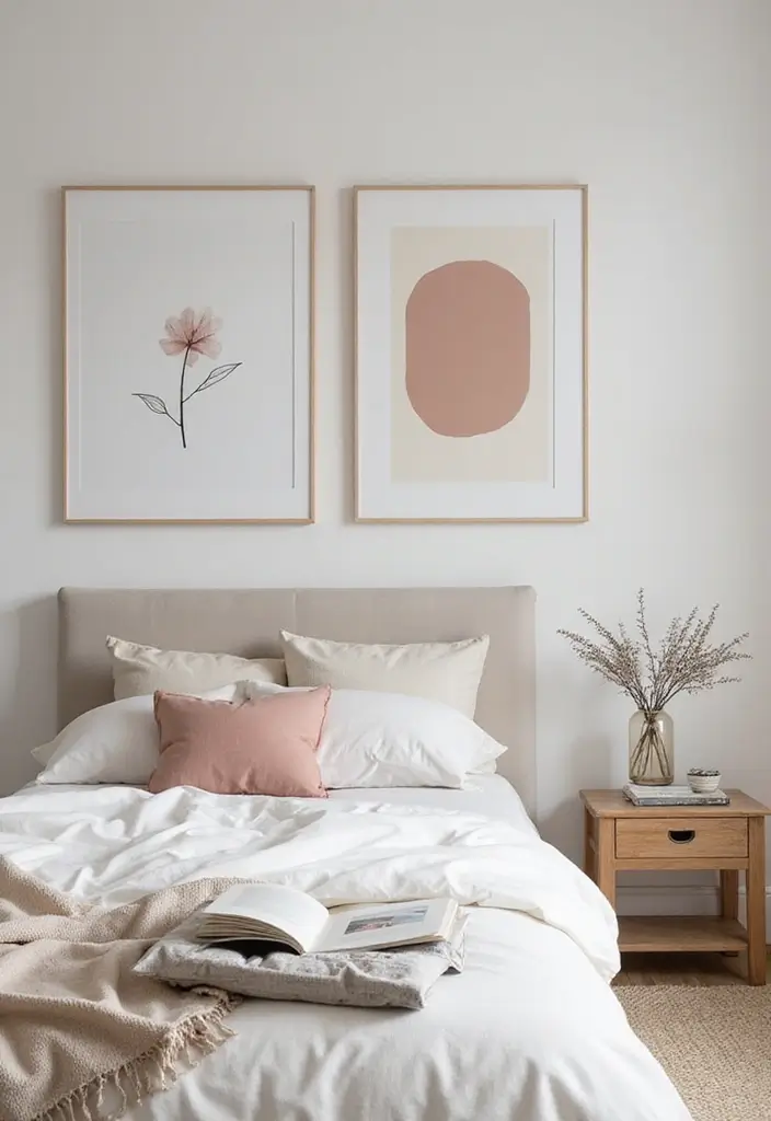 25 Minimalist Bedroom Ideas for Men That Look Sleek 18 25 Minimalist Bedroom Ideas for Men That Look Sleek - 18. Minimalist Colors in Art