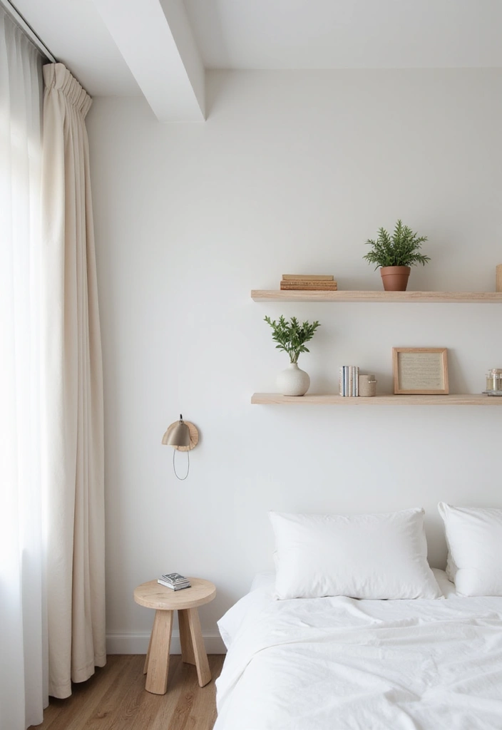 25 Minimalist Bedroom Ideas for Men That Look Sleek 24 25 Minimalist Bedroom Ideas for Men That Look Sleek - 24. Minimalist Wall Shelving