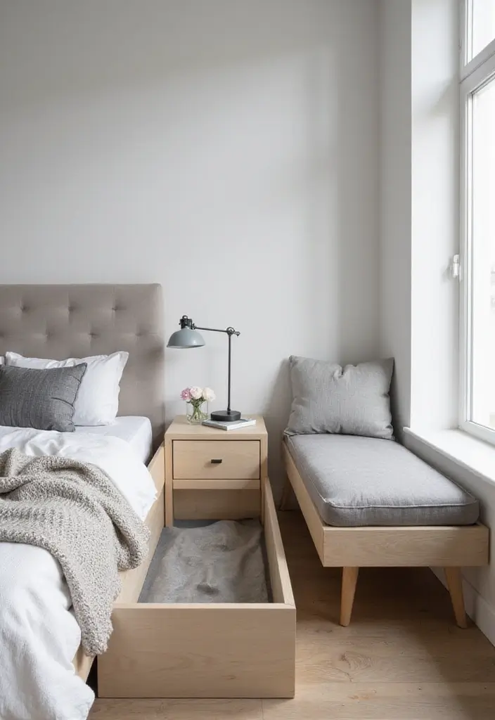 25 Minimalist Bedroom Ideas for Men That Look Sleek 8 25 Minimalist Bedroom Ideas for Men That Look Sleek - 8. Multi-Functional Furniture