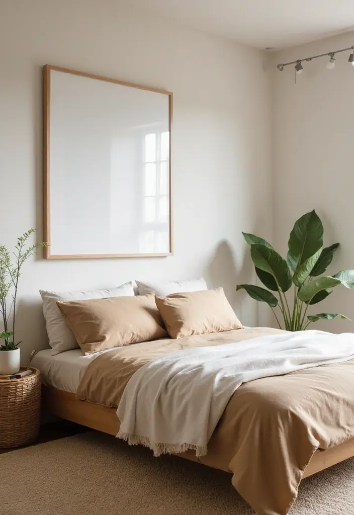 25 Minimalist Bedroom with Plants Ideas You’ll Love - 1. The Zen Retreat