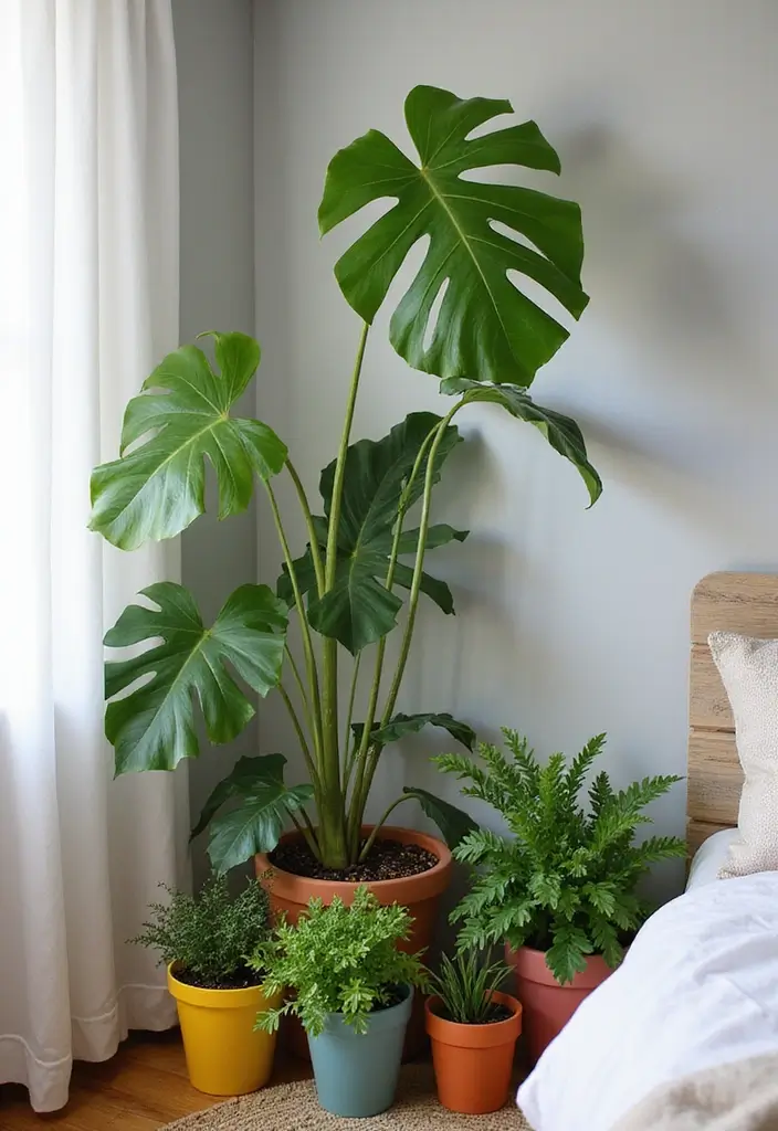 25 Minimalist Bedroom with Plants Ideas You’ll Love - 10. Corner Plant Oasis