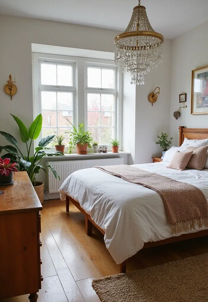 25 Minimalist Bedroom with Plants Ideas You’ll Love - 6. The Eclectic Mix