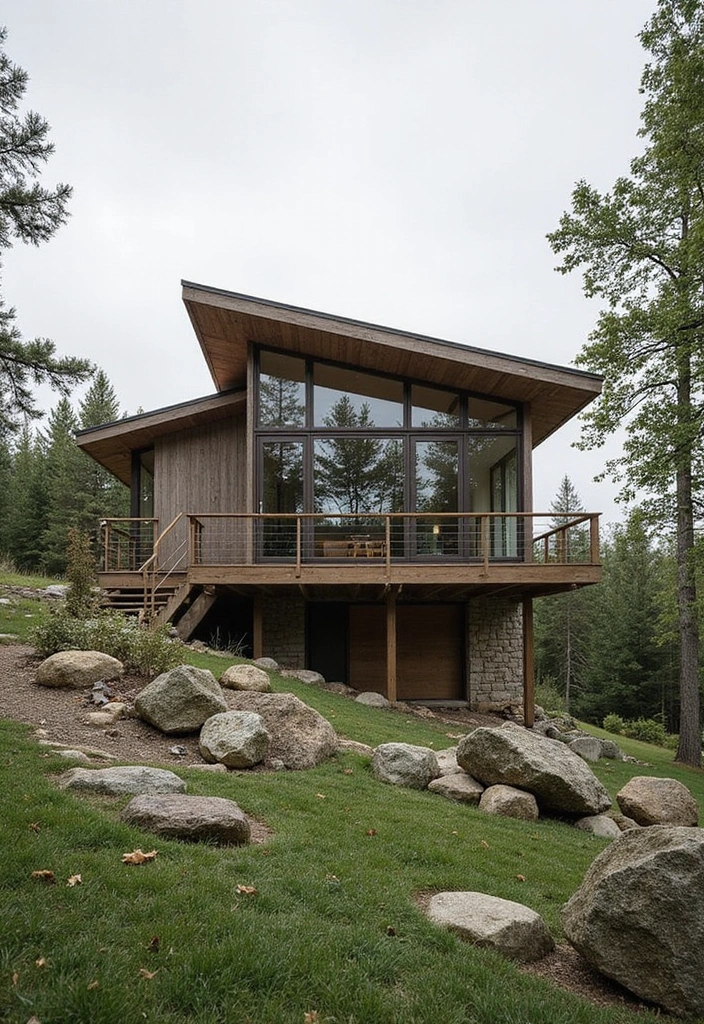 25 Minimalist Bloxburg House Ideas for Inspiration 24 25 Minimalist Bloxburg House Ideas for Inspiration - 24. Elevated Eco Cabin