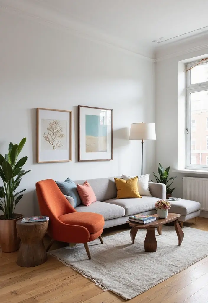 25 Minimalist Condo Design Ideas That Feel Spacious - 20. Accent Furniture Pieces