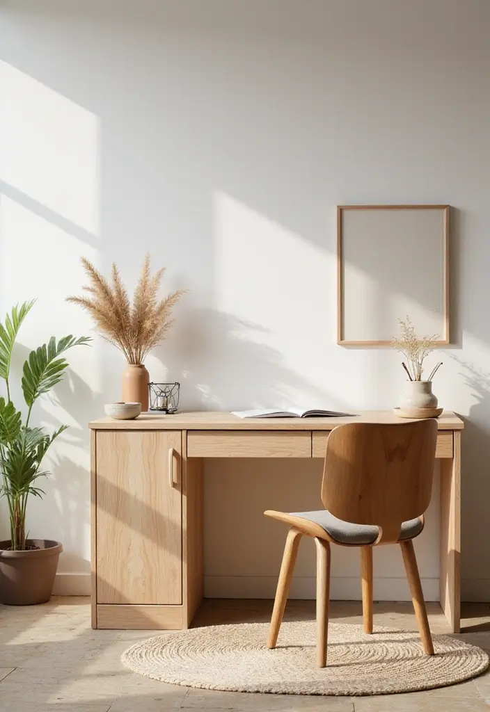 25 Minimalist Desk Ideas That Boost Productivity - 10. Sustainable Desk Materials