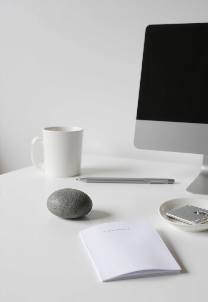 25 Minimalist Desk Ideas That Boost Productivity - 19. Mindfulness in the Workspace