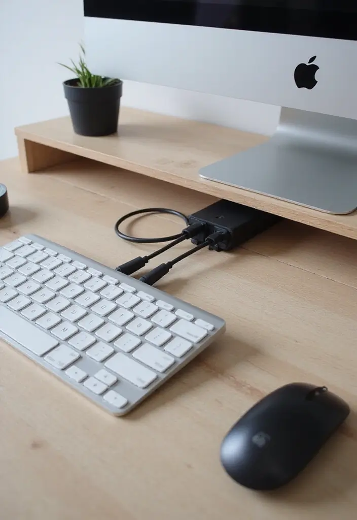25 Minimalist Desk Ideas That Boost Productivity - 4. Cable Management Solutions