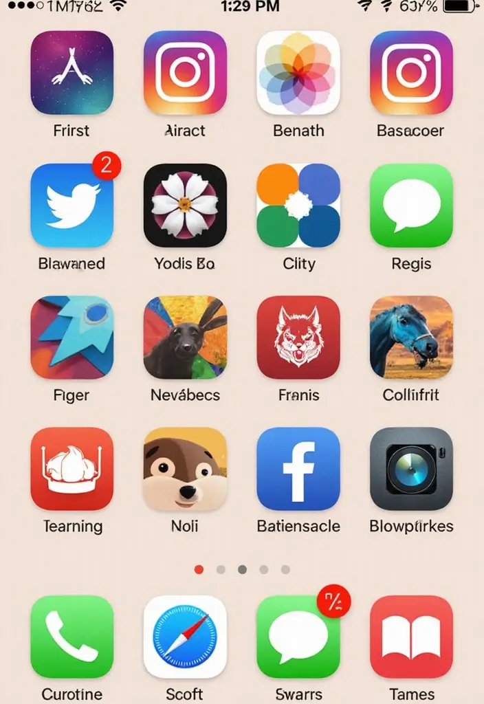 25 Minimalist Homescreen Ideas for a Clean Look 5 25 Minimalist Homescreen Ideas for a Clean Look - 5. Artistic Icons