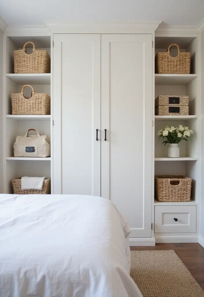 27 Minimalist Bedroom Ideas You’ll Want to Copy 13 27 Minimalist Bedroom Ideas You’ll Want to Copy - 13. Declutter with Style