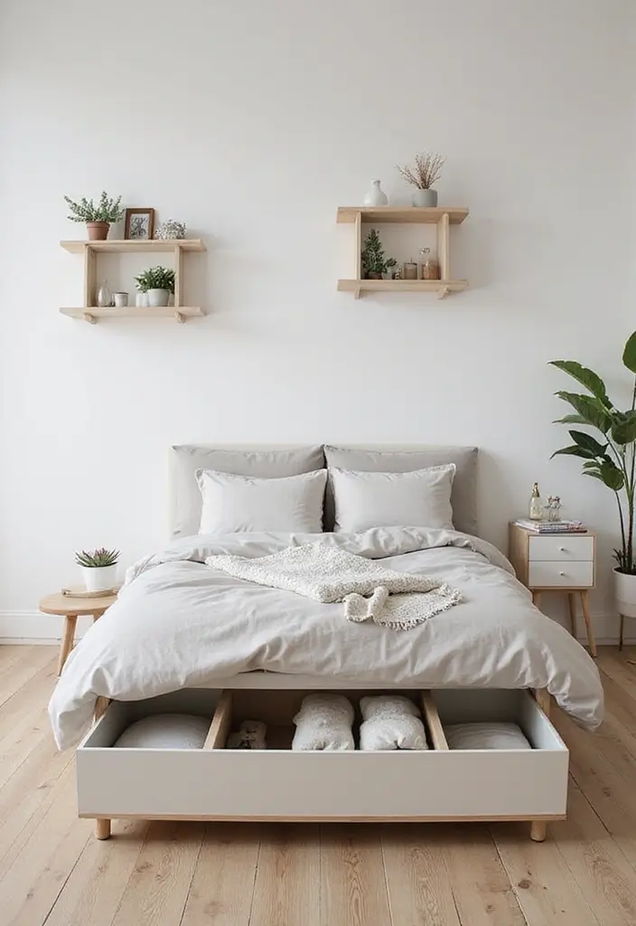 27 Minimalist Bedroom Ideas You’ll Want to Copy 16 27 Minimalist Bedroom Ideas You’ll Want to Copy - 16. Smart Storage Solutions