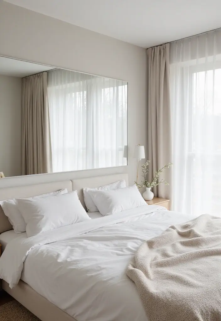 27 Minimalist Bedroom Ideas You’ll Want to Copy 20 27 Minimalist Bedroom Ideas You’ll Want to Copy - 20. Minimalist Mirrors