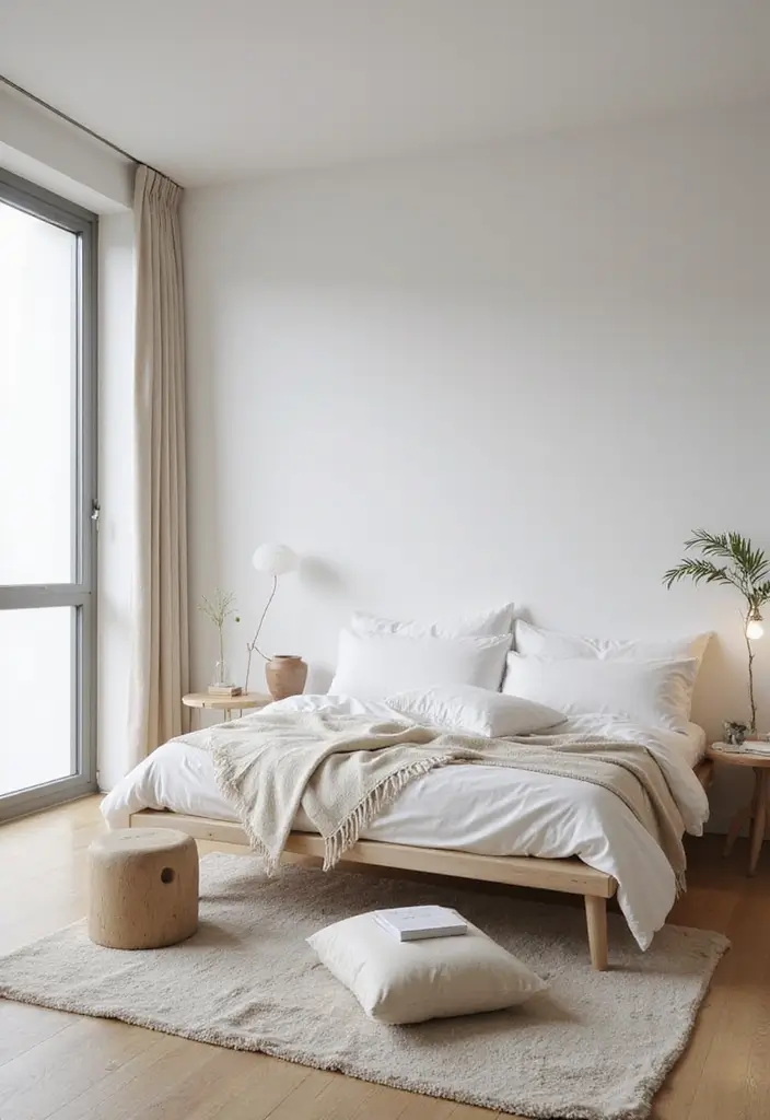 27 Minimalist Bedroom Ideas You’ll Want to Copy 21 27 Minimalist Bedroom Ideas You’ll Want to Copy - 21. Floor Plan Simplicity