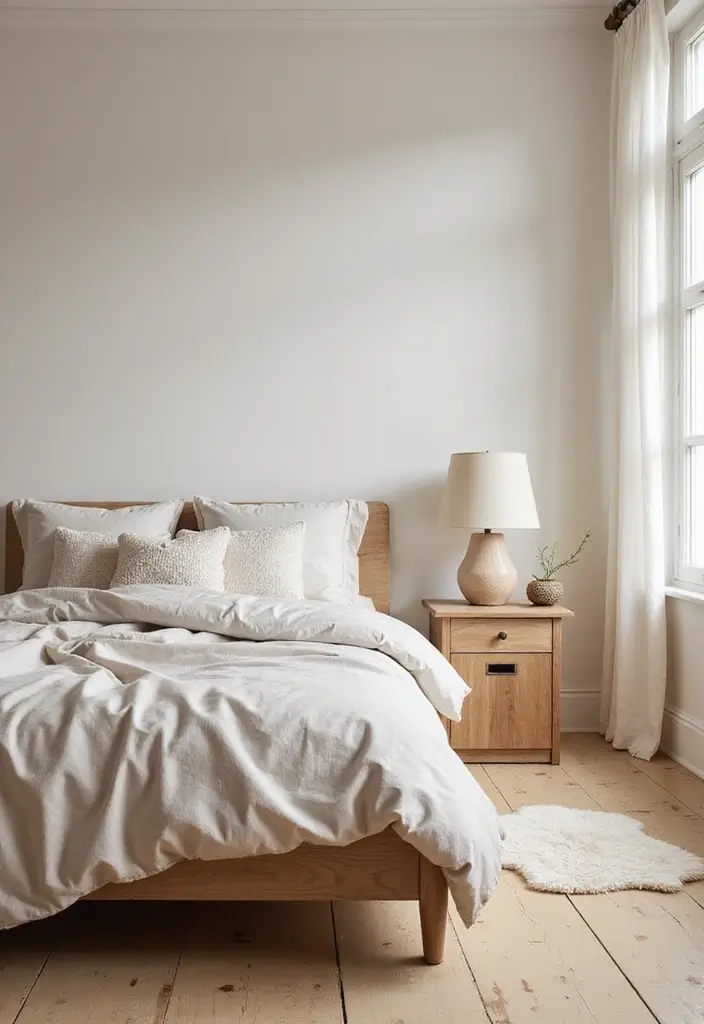 27 Minimalist Bedroom Ideas You’ll Want to Copy 22 27 Minimalist Bedroom Ideas You’ll Want to Copy - 22. Organic Shapes