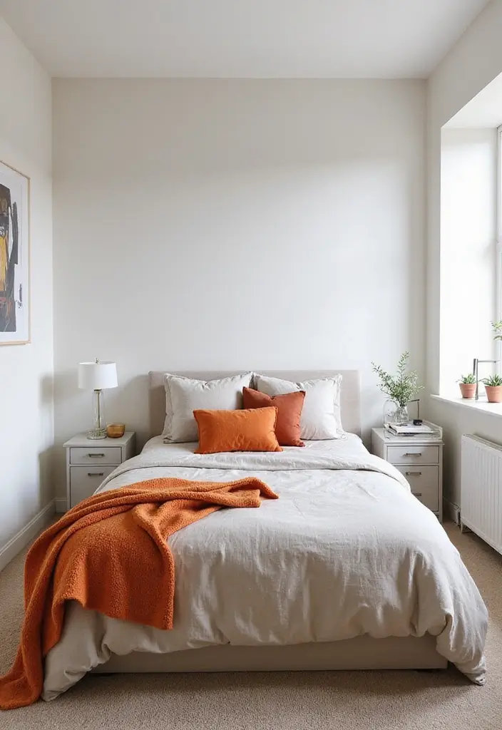 27 Minimalist Bedroom Ideas You’ll Want to Copy 23 27 Minimalist Bedroom Ideas You’ll Want to Copy - 23. Personal Color Accents