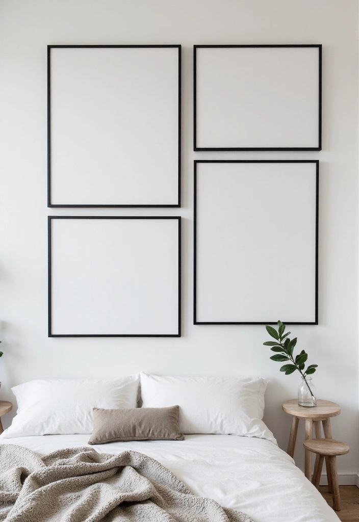 27 Minimalist Bedroom Ideas You’ll Want to Copy 4 27 Minimalist Bedroom Ideas You’ll Want to Copy - 4. Minimalist Art