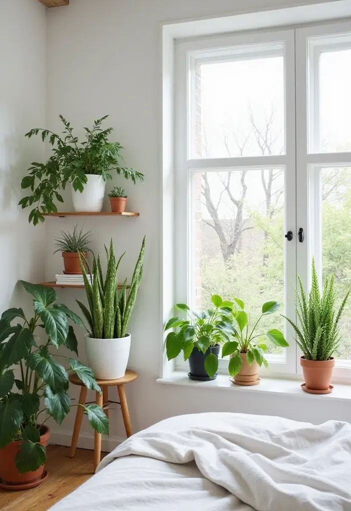27 Minimalist Bedroom Ideas You’ll Want to Copy 7 27 Minimalist Bedroom Ideas You’ll Want to Copy - 7. Indoor Plants
