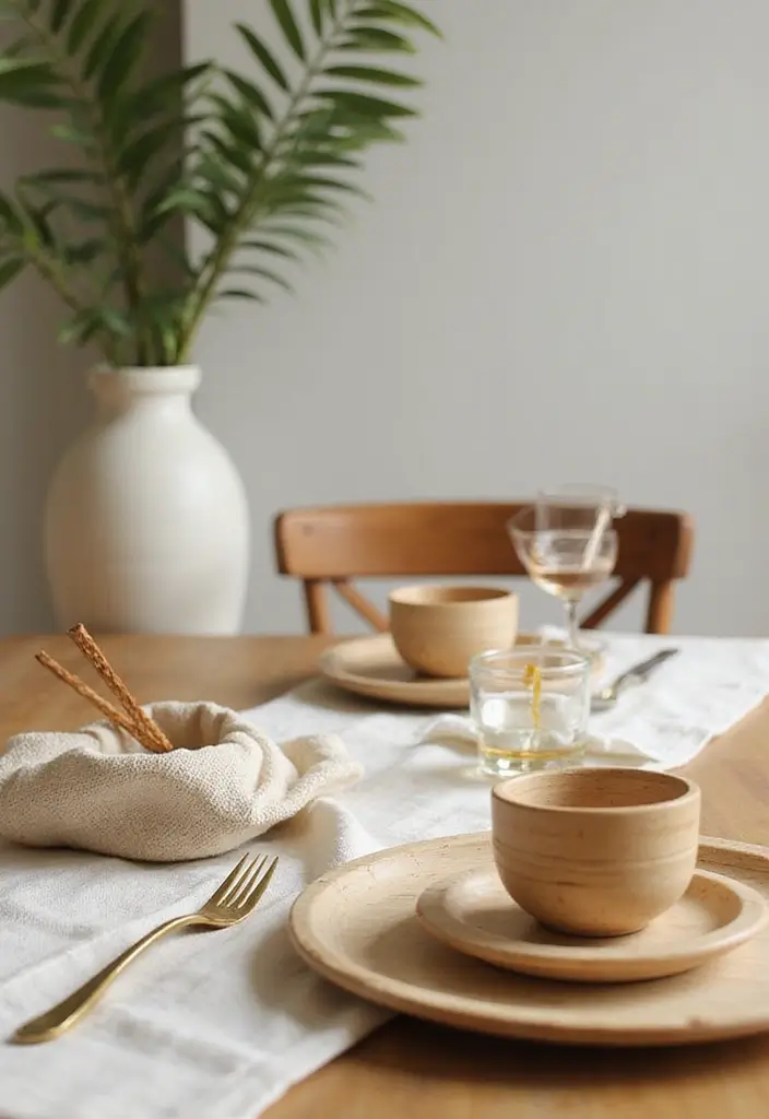 27 Minimalist Birthday Decor Ideas for Any Celebration - 12. Eco-Friendly Tableware