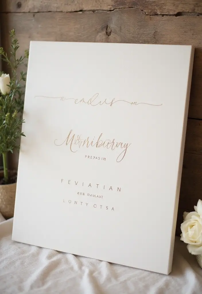 27 Minimalist Birthday Decor Ideas for Any Celebration - 15. Thoughtful Guestbook Ideas