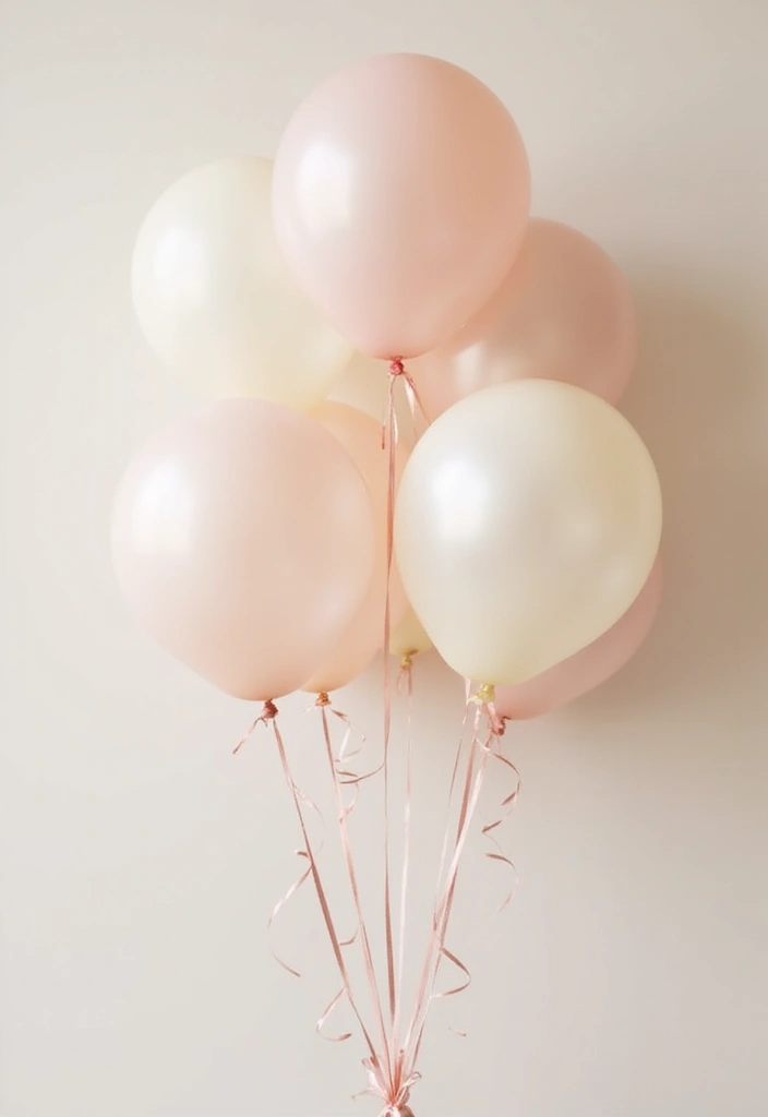 27 Minimalist Birthday Decor Ideas for Any Celebration - 2. Simple Balloon Arrangements