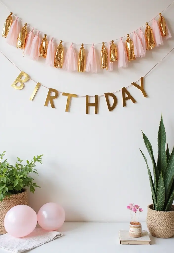 27 Minimalist Birthday Decor Ideas for Any Celebration - 25. Craft Your Own Decor