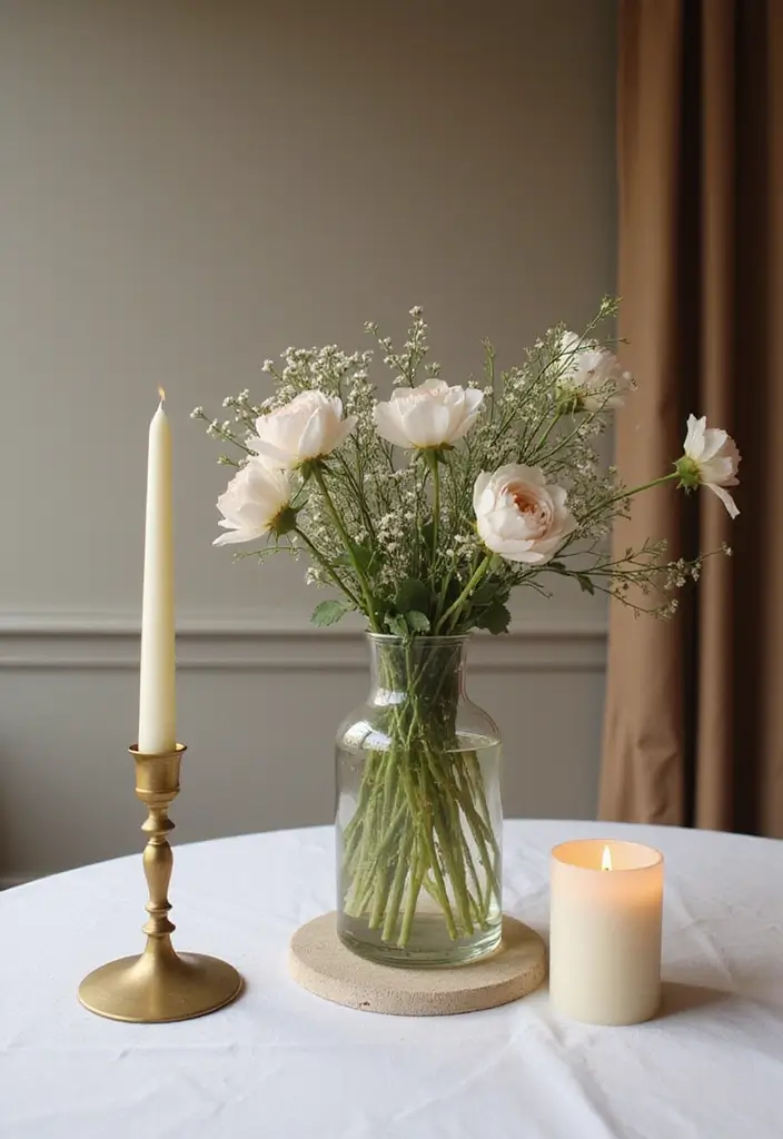 27 Minimalist Birthday Decor Ideas for Any Celebration - 5. Elegant Centerpieces