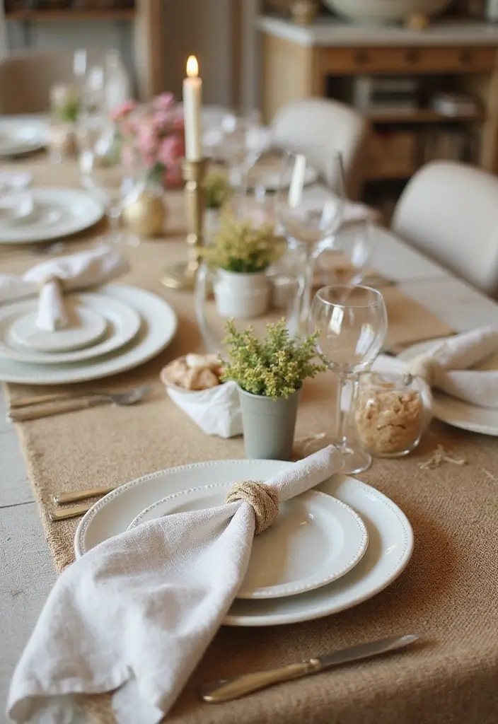 27 Minimalist Birthday Decor Ideas for Any Celebration - 6. Natural Fabrics and Textures