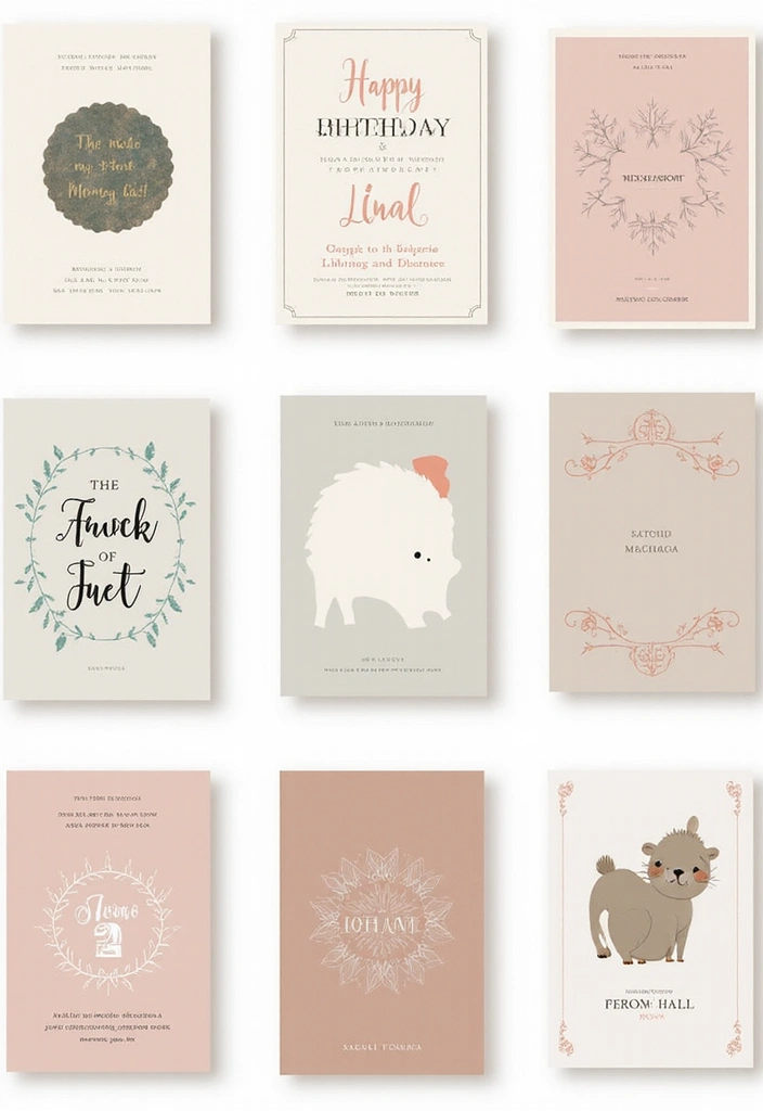 27 Minimalist Birthday Decor Ideas for Any Celebration - 7. Minimalist Invitations