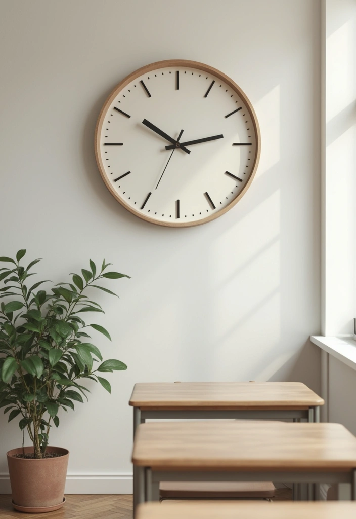 27 Minimalist Classroom Decor Ideas Teachers Will Love 13 27 Minimalist Classroom Decor Ideas Teachers Will Love - 13. Minimalist Clocks