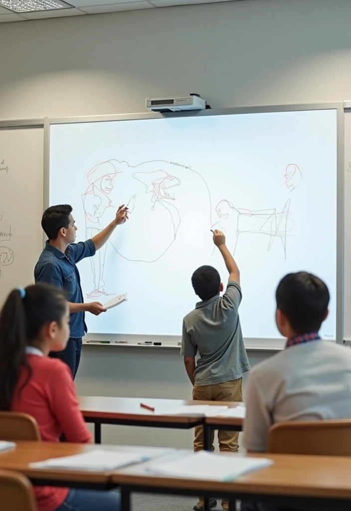 27 Minimalist Classroom Decor Ideas Teachers Will Love 26 27 Minimalist Classroom Decor Ideas Teachers Will Love - 26. Interactive Whiteboard Walls