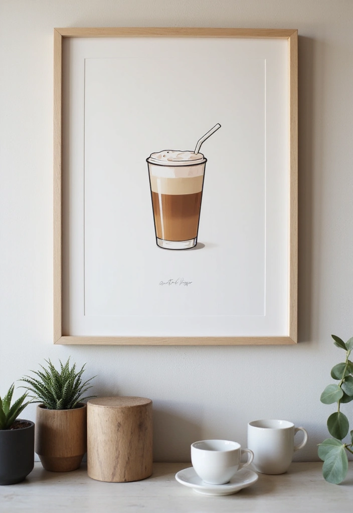 27 Minimalist Coffee Bar Ideas You’ll Want to Try 11 27 Minimalist Coffee Bar Ideas You’ll Want to Try - 11. Minimalist Coffee Print