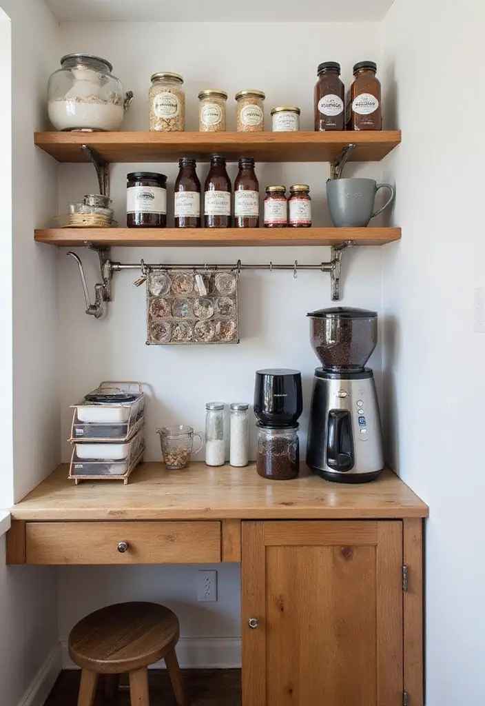 27 Minimalist Coffee Bar Ideas You’ll Want to Try 12 27 Minimalist Coffee Bar Ideas You’ll Want to Try - 12. Clever Storage Solutions