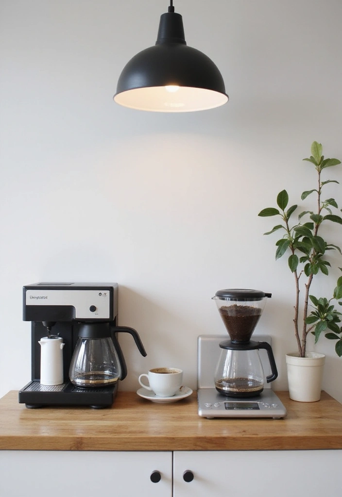 27 Minimalist Coffee Bar Ideas You’ll Want to Try 21 27 Minimalist Coffee Bar Ideas You’ll Want to Try - 21. Smart Coffee Gadgets