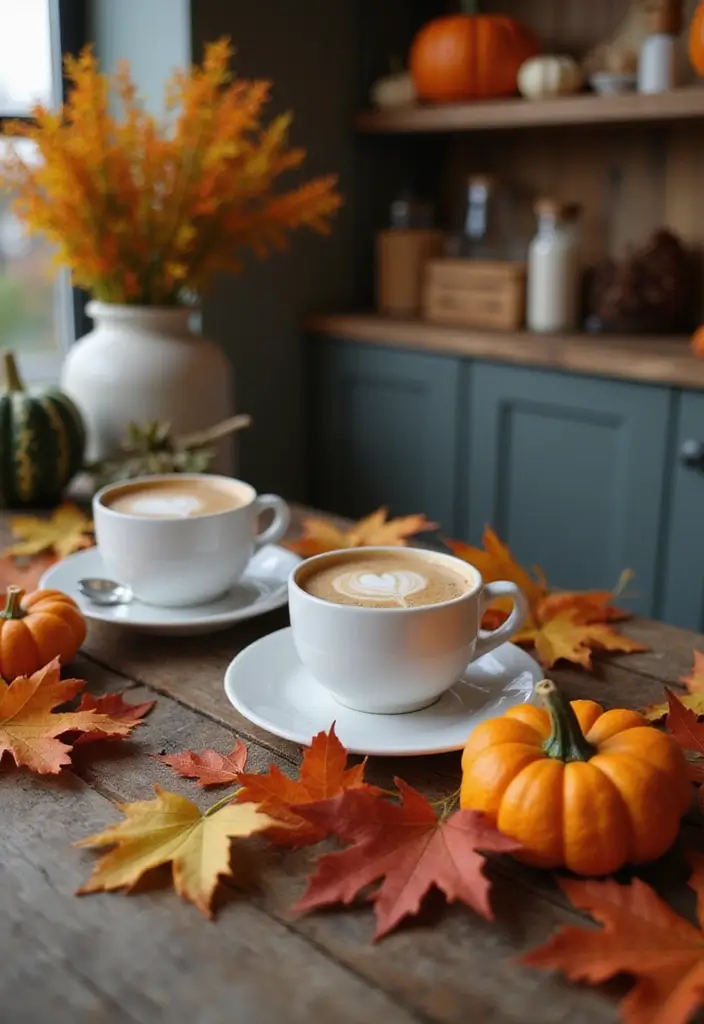 27 Minimalist Coffee Bar Ideas You’ll Want to Try 27 27 Minimalist Coffee Bar Ideas You’ll Want to Try - 27. Seasonal Decor Touches