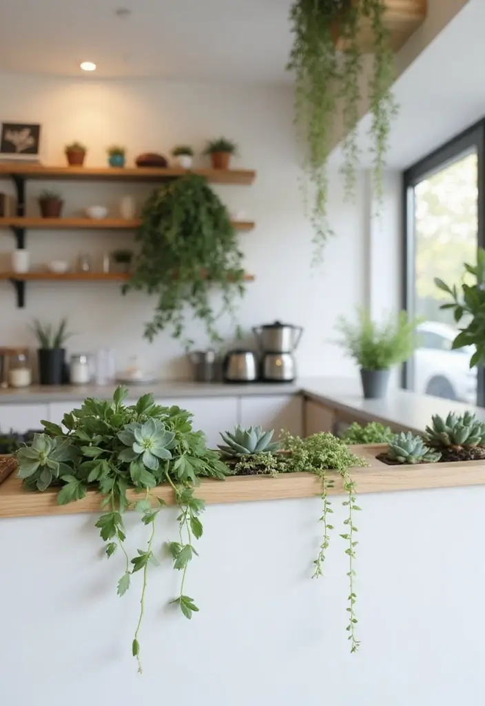 27 Minimalist Coffee Bar Ideas You’ll Want to Try 5 27 Minimalist Coffee Bar Ideas You’ll Want to Try - 5. Indoor Plant Accents