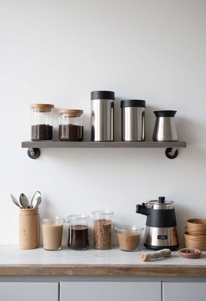 27 Minimalist Coffee Bar Ideas You’ll Want to Try 8 27 Minimalist Coffee Bar Ideas You’ll Want to Try - 8. Stylish Coffee Canisters
