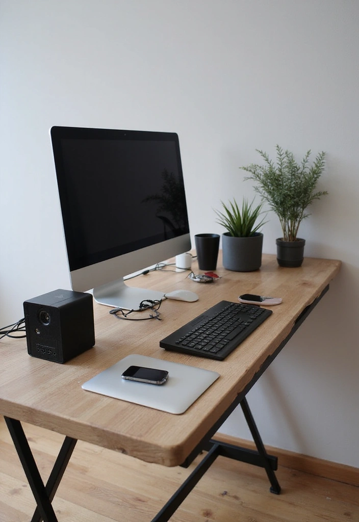27 Minimalist Desk Inspo Ideas for Modern Workspaces - 11. Technology Tidy-Up