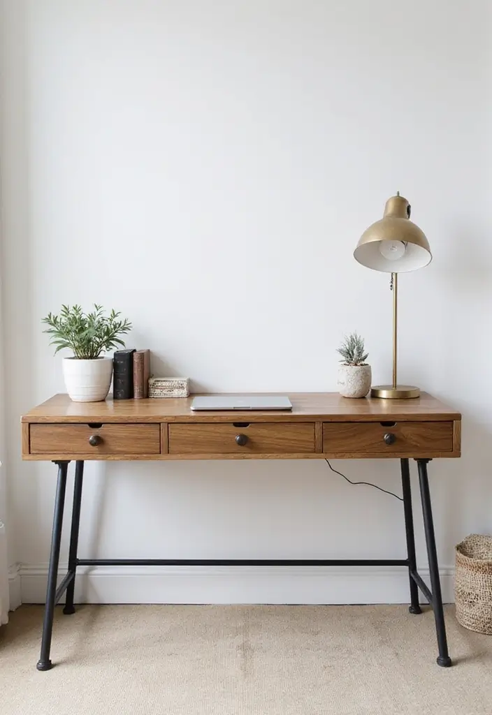 27 Minimalist Desk Inspo Ideas for Modern Workspaces - 12. Layered Textures