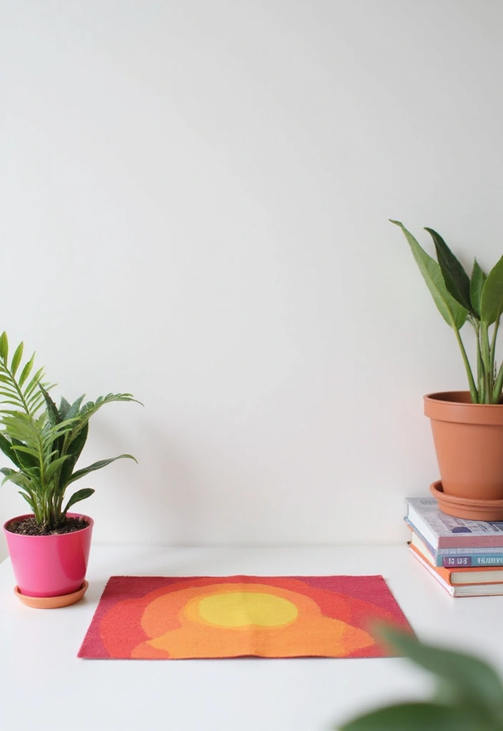 27 Minimalist Desk Inspo Ideas for Modern Workspaces - 17. Colorful Contrast