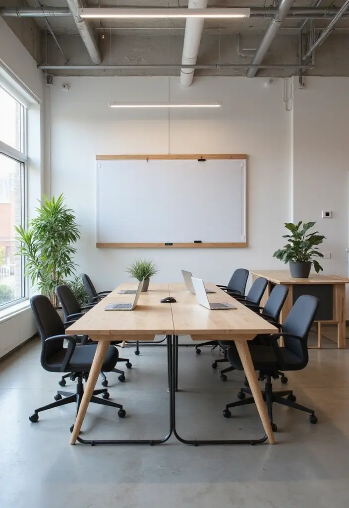 27 Minimalist Desk Inspo Ideas for Modern Workspaces - 18. Collaborative Spaces