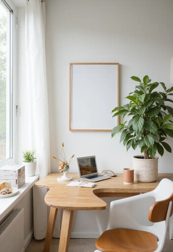 27 Minimalist Desk Inspo Ideas for Modern Workspaces - 23. Seasonal Refresh