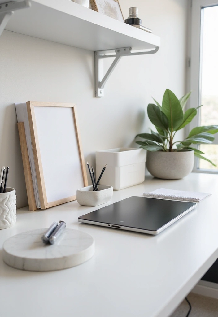 27 Minimalist Desk Inspo Ideas for Modern Workspaces - 5. Functional Elegance