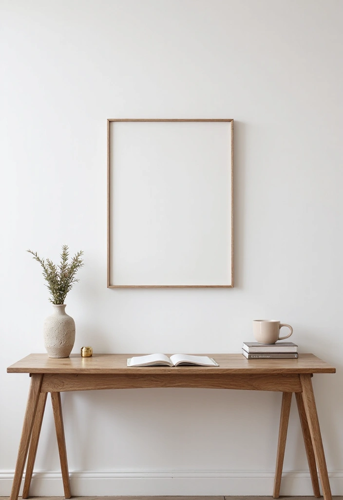 27 Minimalist Desk Inspo Ideas for Modern Workspaces - 7. Artful Displays