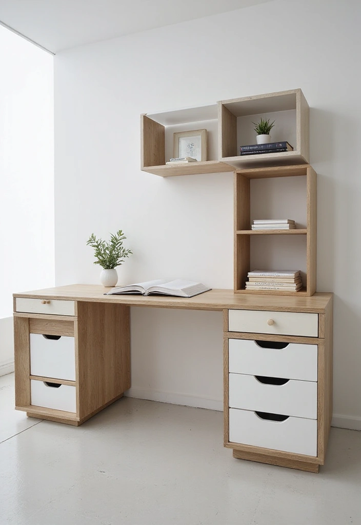 27 Minimalist Desk Inspo Ideas for Modern Workspaces - 8. Smart Storage Solutions