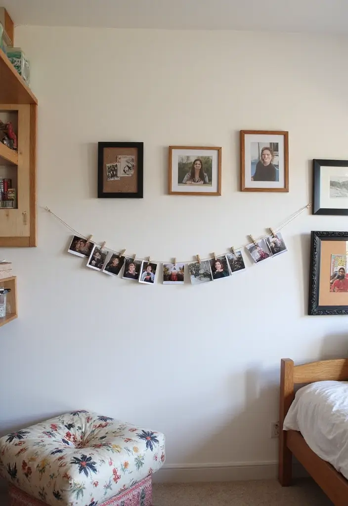 27 Minimalist Dorm Room Ideas for Students 12 27 Minimalist Dorm Room Ideas for Students - 12. Personalize with Photos