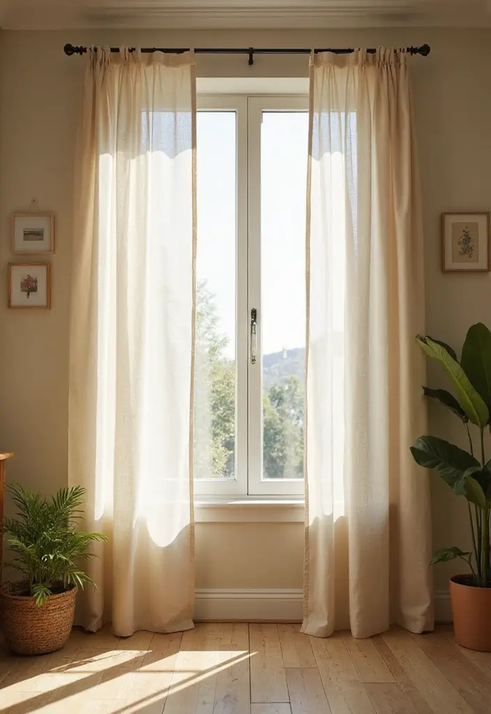 27 Minimalist Dorm Room Ideas for Students 19 27 Minimalist Dorm Room Ideas for Students - 19. Sustainable Curtains