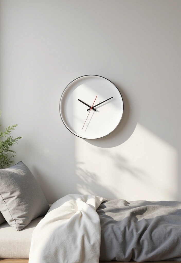 27 Minimalist Dorm Room Ideas for Students 20 27 Minimalist Dorm Room Ideas for Students - 20. Minimalist Wall Clock