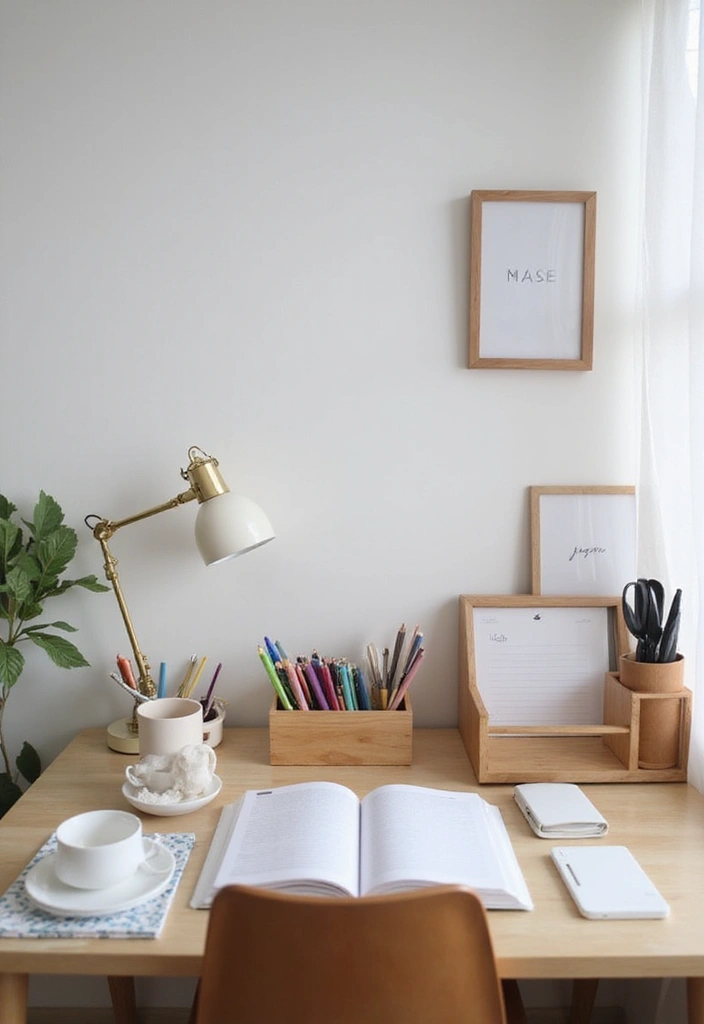 27 Minimalist Dorm Room Ideas for Students 27 27 Minimalist Dorm Room Ideas for Students - 27. Minimalist Desk Organizers