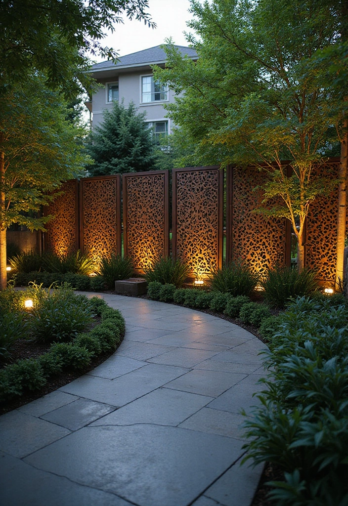 27 Minimalist Fence Ideas That Look Clean 10 27 Minimalist Fence Ideas That Look Clean - 10. Metal Privacy Panels