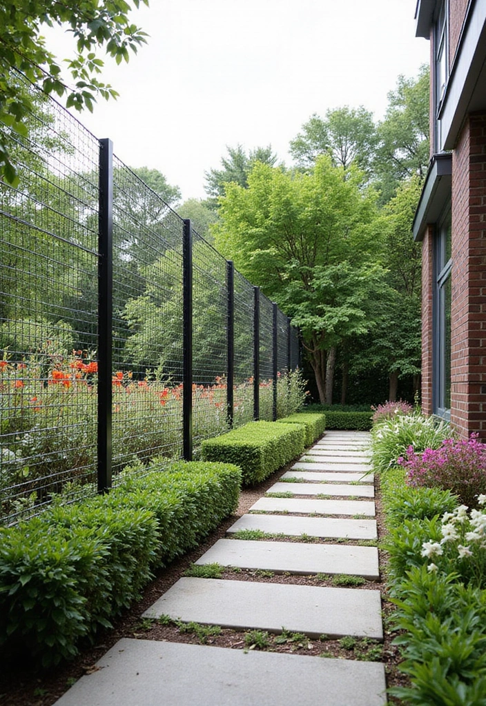27 Minimalist Fence Ideas That Look Clean 13 27 Minimalist Fence Ideas That Look Clean - 13. Modern Wire Fencing