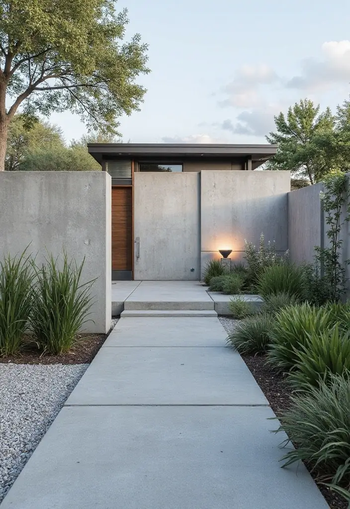 27 Minimalist Fence Ideas That Look Clean 15 27 Minimalist Fence Ideas That Look Clean - 15. Simple Concrete Wall